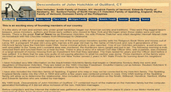 Desktop Screenshot of hotchkinfamilyhistory.com